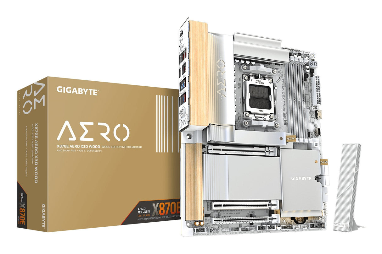 Placa Base Gigabyte X870e Aero X3d Wood Plateado