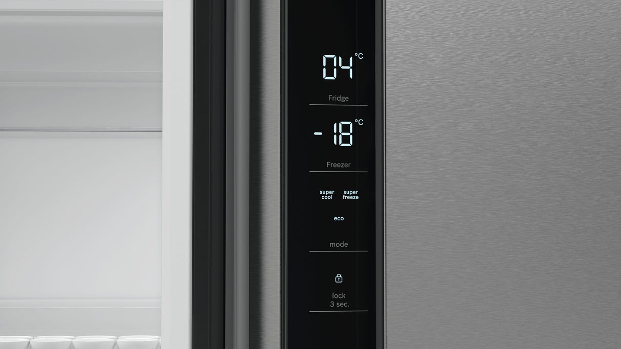 EAN 4242005264568 - Bosch Serie 4 KFN96VPEA nevera puerta lado a lado Independiente 605 L Acero inoxidable imagen 3