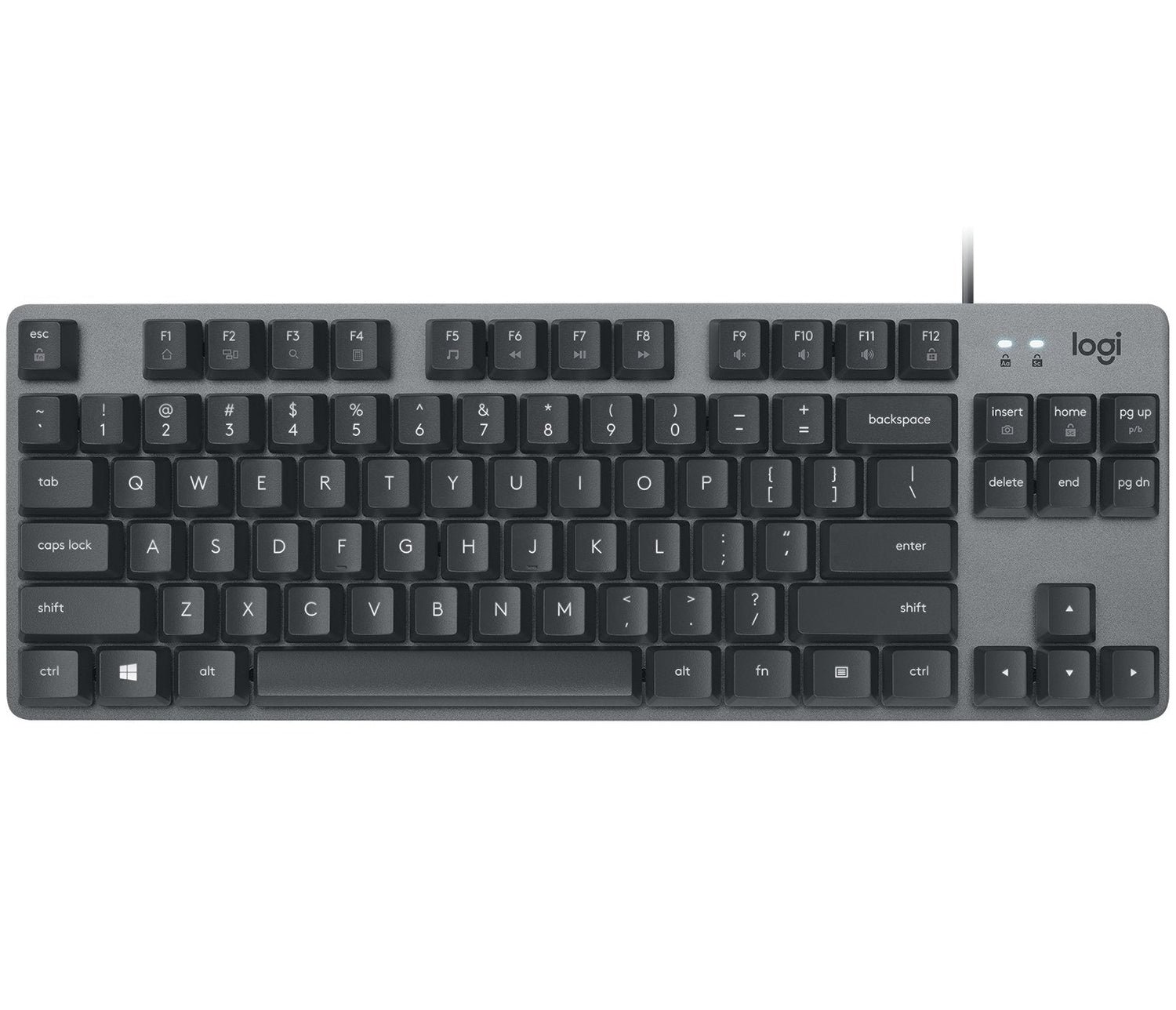 Teclado Alemán Logitech K835 Tkl Mechanical Keyboard Usb Grafito, Gris