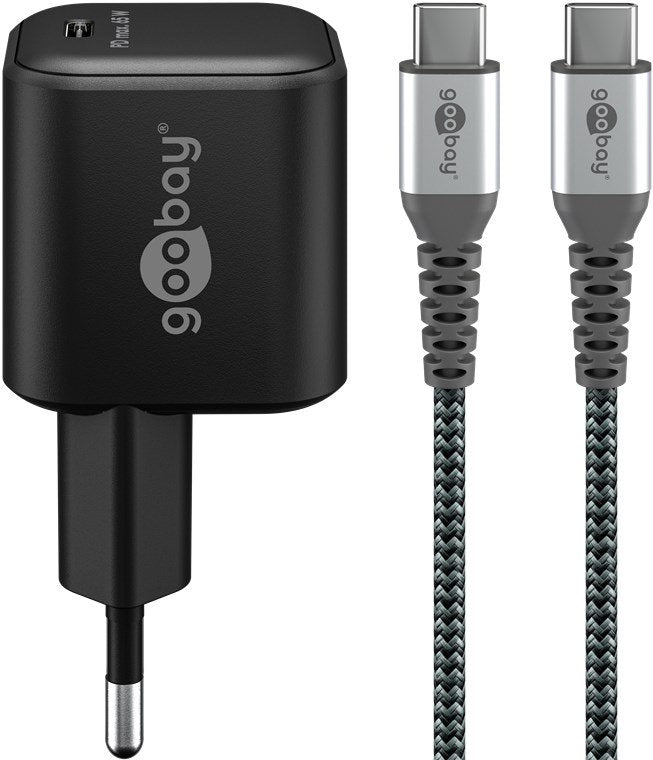 EAN 4040849747748 - Goobay 74774 cargador de dispositivo móvil Universal Negro Corriente alterna Carga rápida Interior imagen 1