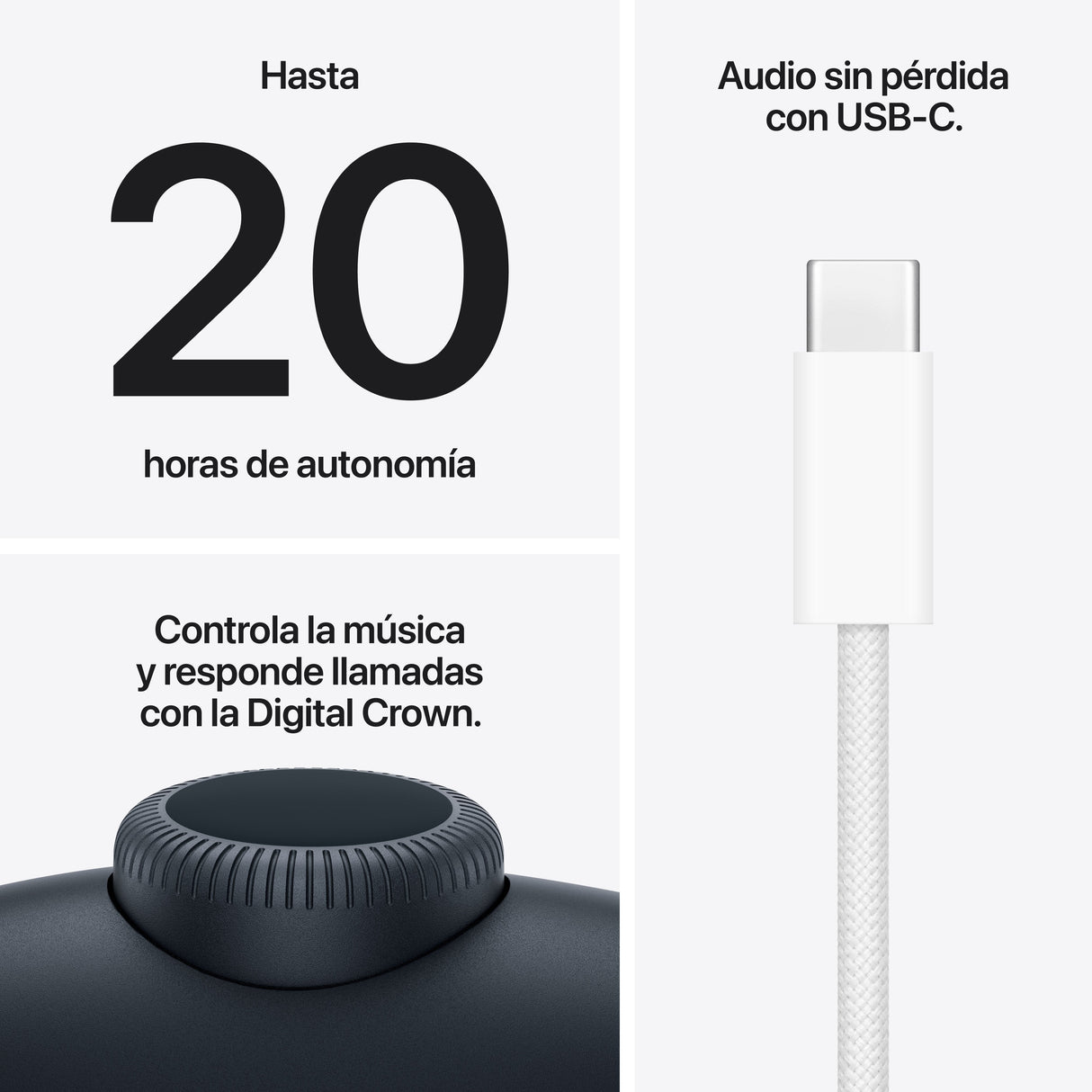 Auriculares Bluetooth Apple Airpods Max 2 Usb-C Medianoche
