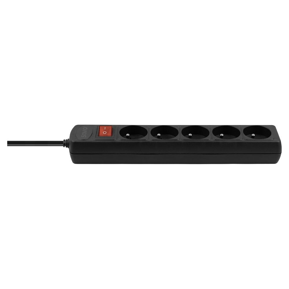 EAN 5905106070061 - Savio LZ-16 base múltiple 1,8 m 5 salidas AC Interior Negro imagen 3