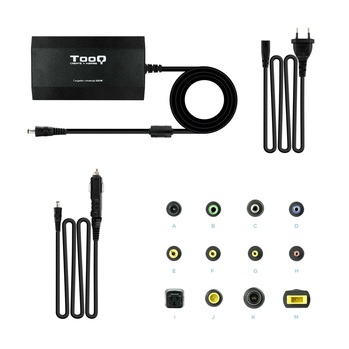 EAN 8433281006584 - TooQ TQLC-100BS01M adaptador e inversor de corriente Auto/Interior Negro imagen 5