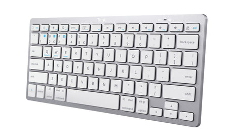 EAN 8713439246544 - Trust 24654 teclado Oficina QWERTY Español Plata, Blanco imagen 1