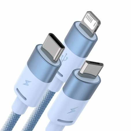 Baseus Starspeed Series Azul - Cable Usb 3 En 1 Usb-C/Micro/Lightning