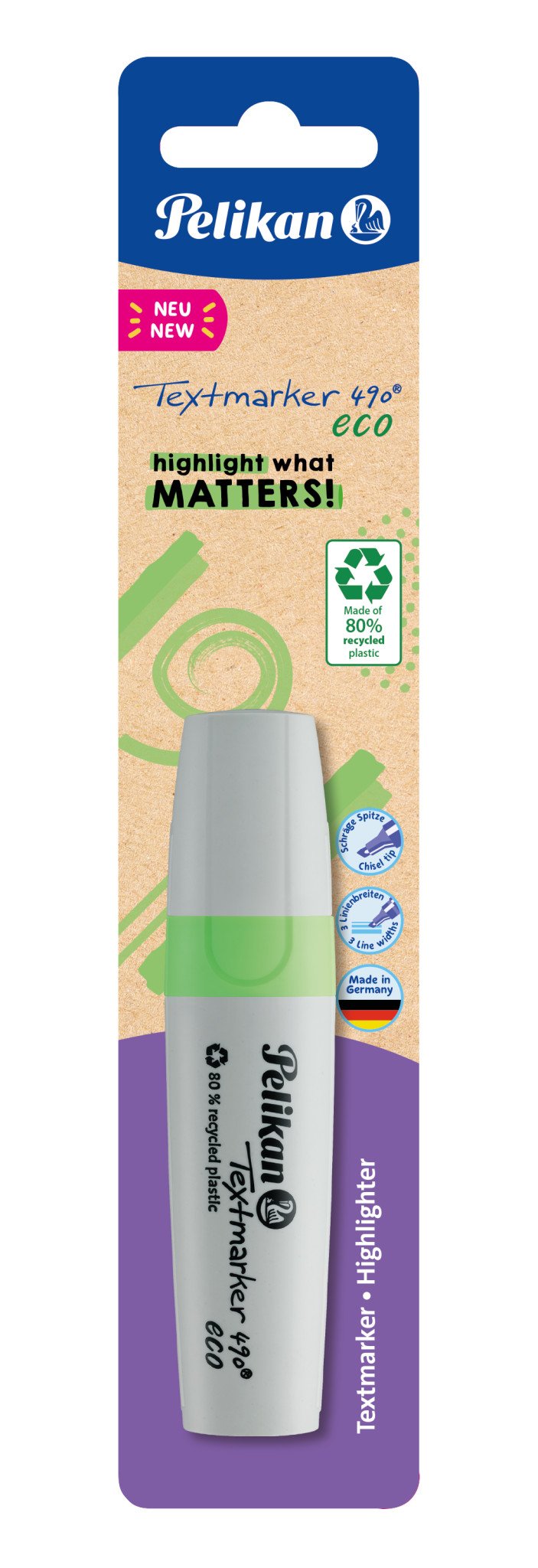 Pelikan Textmarker 490 Eco 1 Pieza Neon-Verde