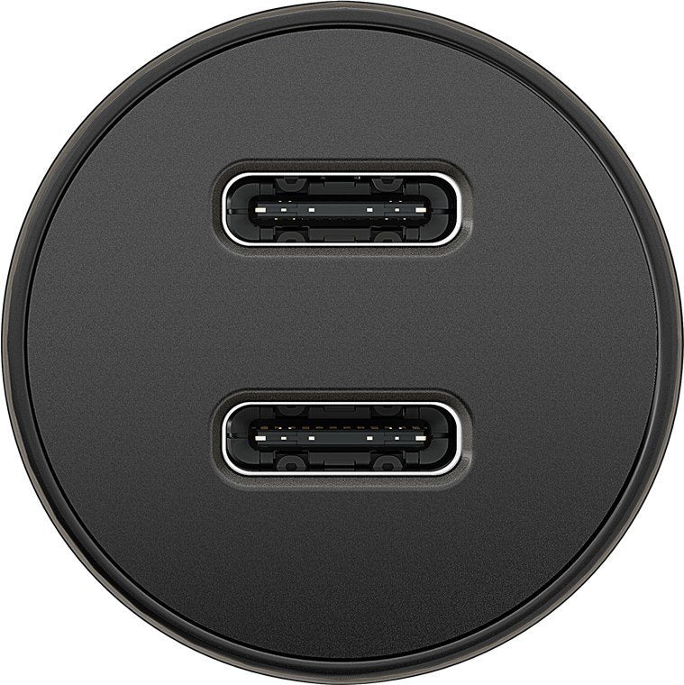 Cargador Rápido Para Coche Goobay Dual Usb-C De 30 Vatios, Pd Negro, 2x Usb-C, Suministro De Energía, 12/24 Voltios 59705