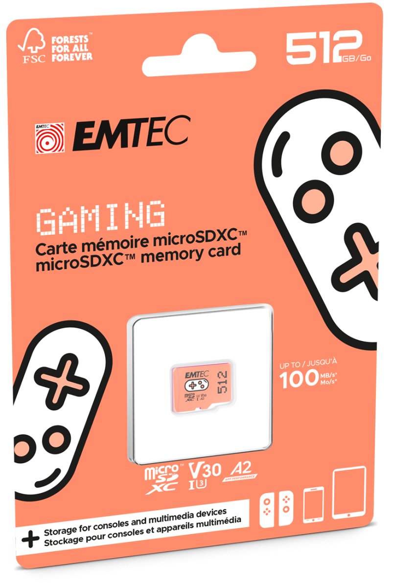 Emtec Msd 512gb Uhs I U3 V30 A2 Gaming Naranja