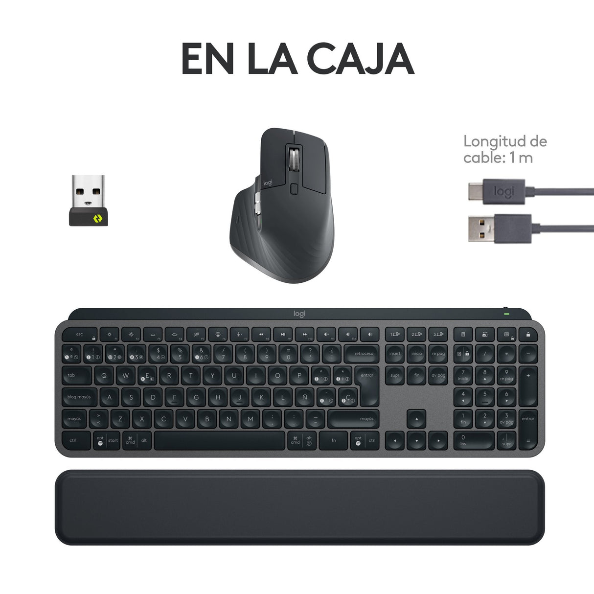 EAN 5099206112452 - Logitech 920-011610 teclado Ratón incluido Oficina RF Wireless + Bluetooth QWERTY Español Grafito imagen 14
