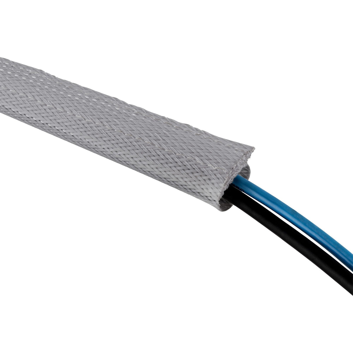 Protector Cable Inline, Manguera De Tela Con Cierre De Velcro, 1 M X 40 Mm De Diámetro, Gris