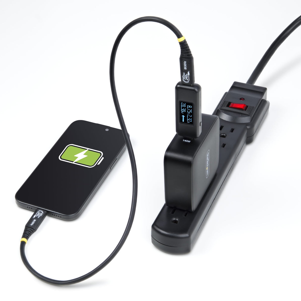 EAN 65030904469 - StarTech.com USBC-PWRTESTER comprobador de suministro de energía Negro imagen 8