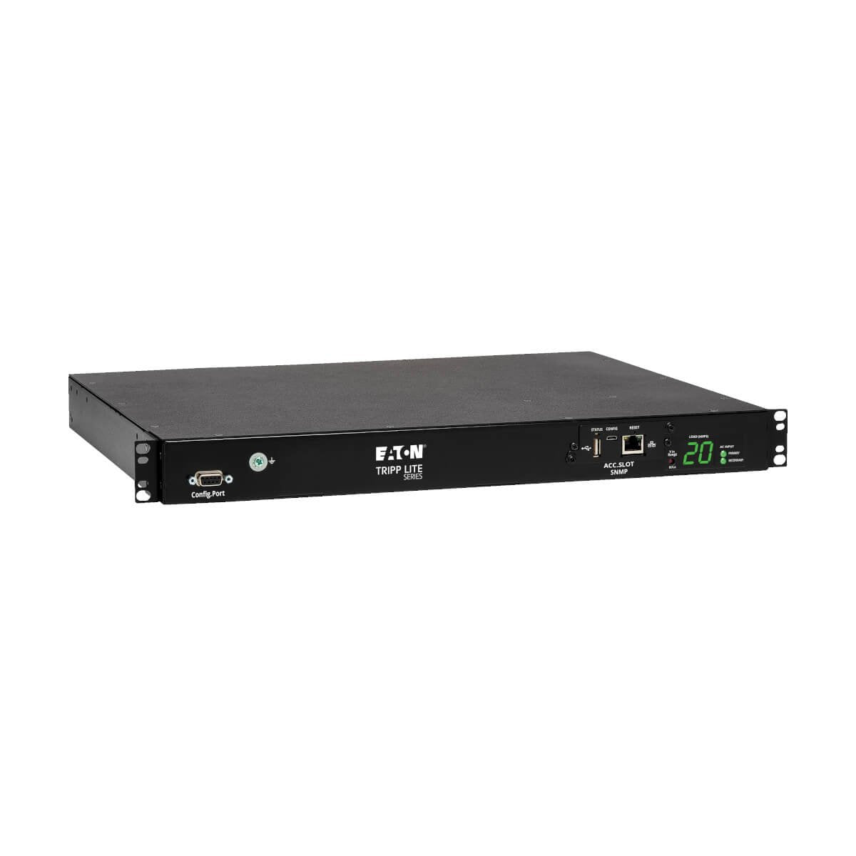 Eaton Tripp Lite 3.8kw Single-Phase Switched Automatic Transfer Switch Pdu Two 200-240v C20 Inlets 8 C13 & 2 C19 Outputs 1u Taa