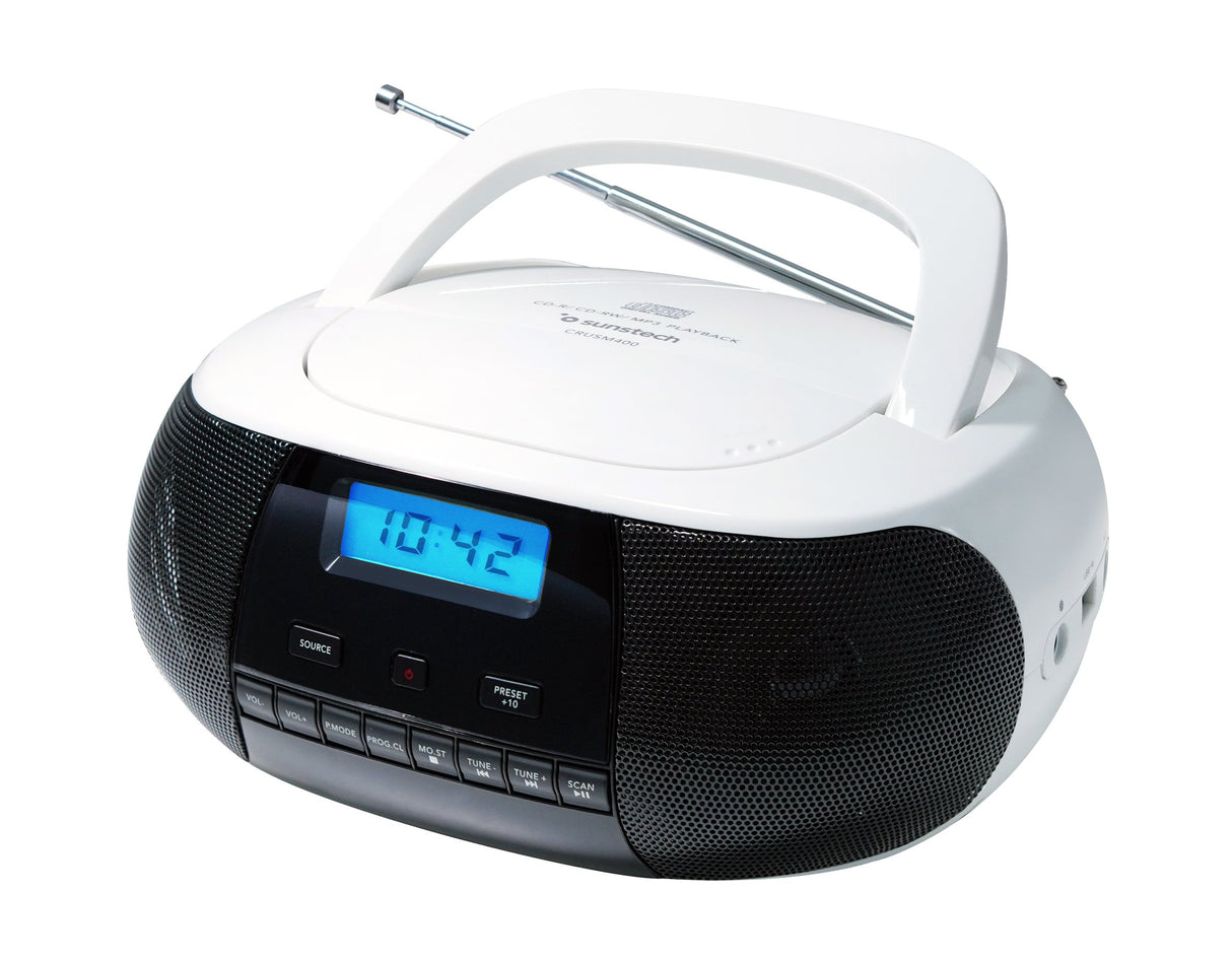 EAN 8429015018947 - Sunstech CRUSM400 Digital 2 W FM, PLL Negro, Blanco Reproducción MP3 imagen 1