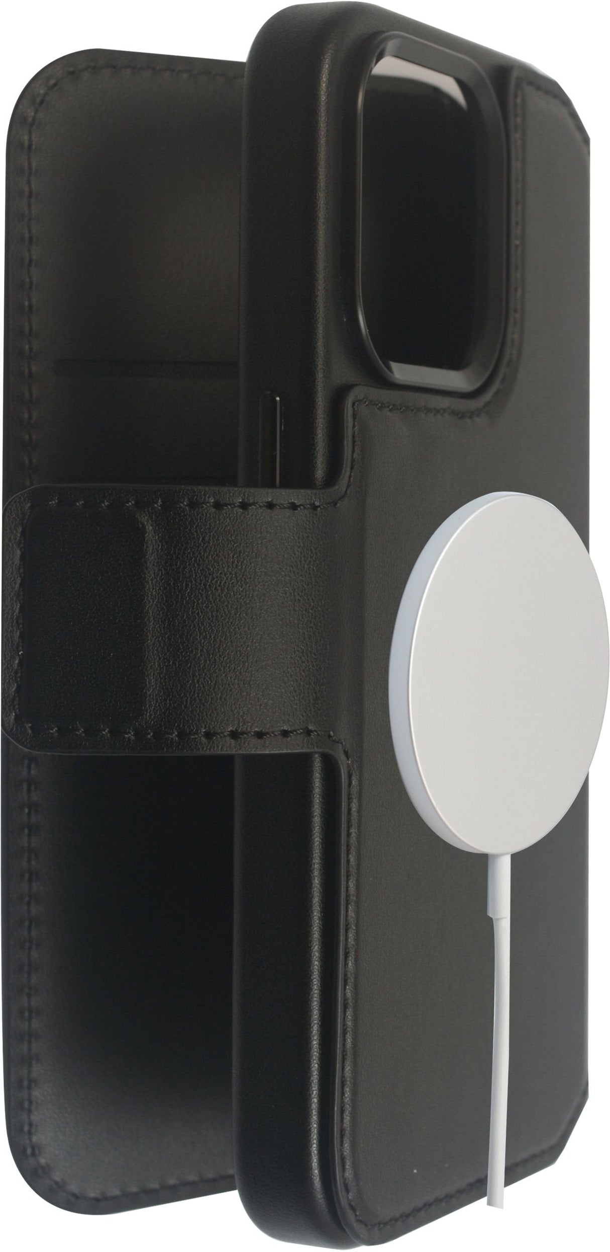 Infinite Milan Iphone 16 Pro Black Wallet Cover. Material: