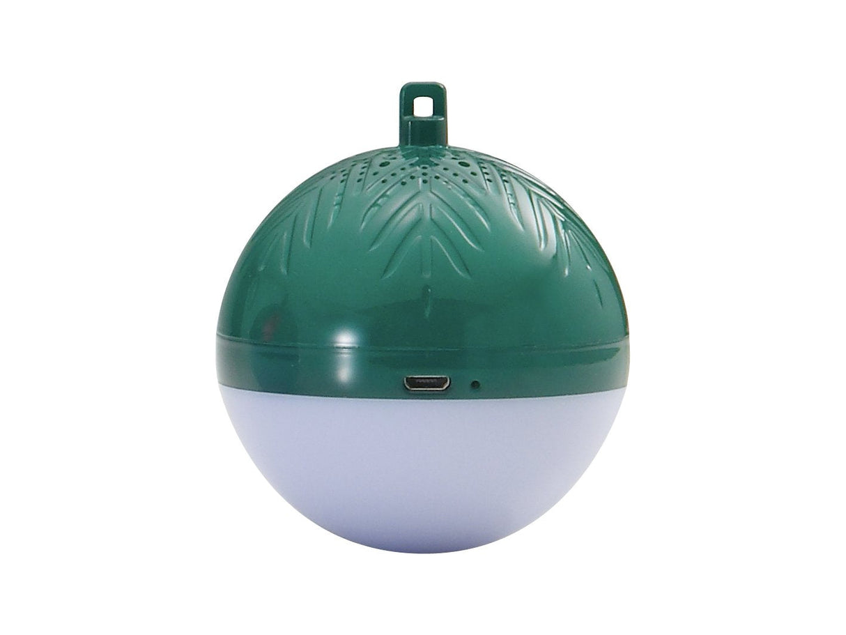 Altavoz Bluetooth Conceptronic Tariq Bola De Navidad Con Luz Led Tws Color Verde