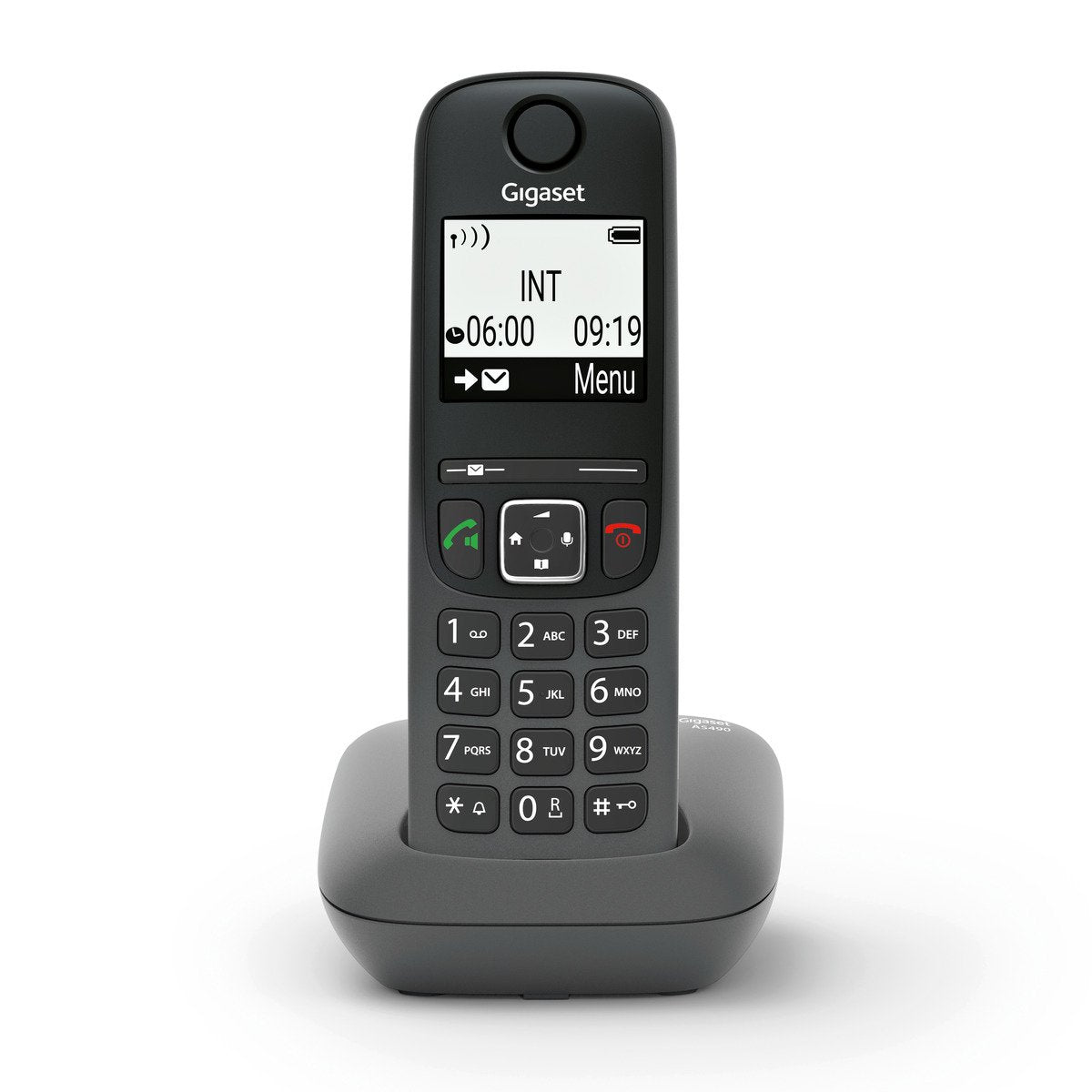 EAN 4250366869100 - Gigaset AS490 teléfono Teléfono DECT/analógico Identificador de llamadas Negro imagen 1