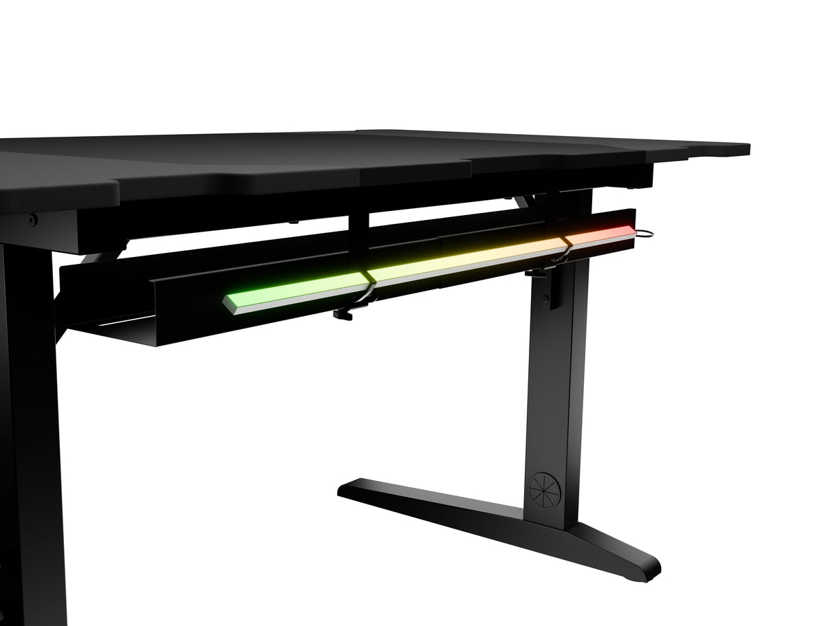 Mesa Gaming Genesis Holm Modular 140 Rgb Negro 140x75 Cm