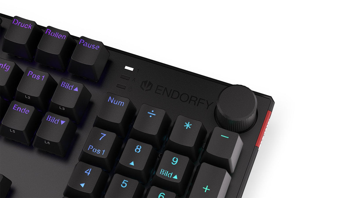 Teclado Alemán Endorfy Thock Usb Qwertz Negro