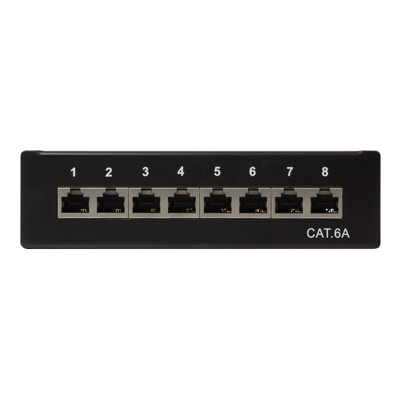 Logilink Np0018b Patchpanel Cat.6a Mesa / Pared 8 Puertos, Negro