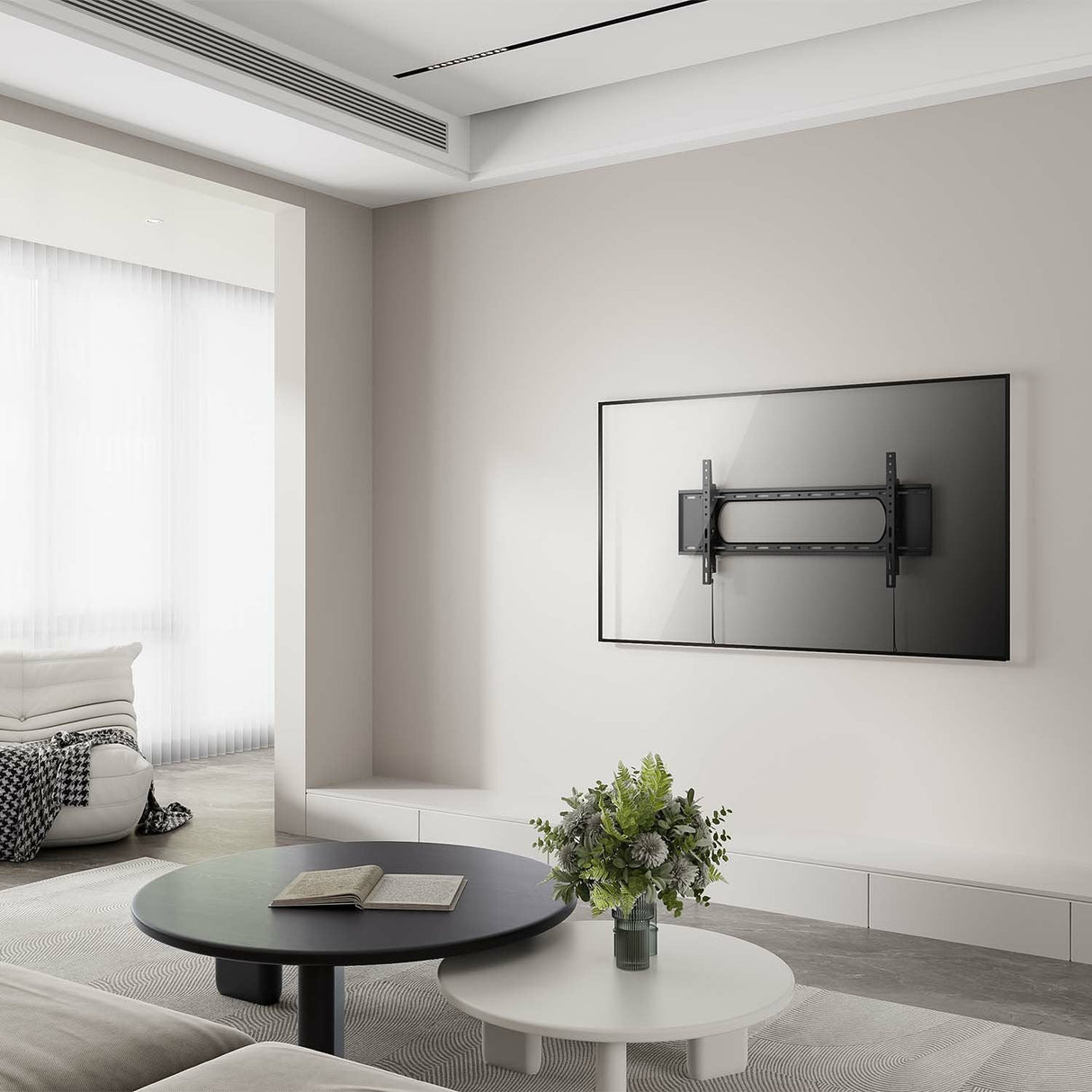 Aisens Soporte Eco Inclinable Para Monitor/Tv 80kg De 43-90, Negro