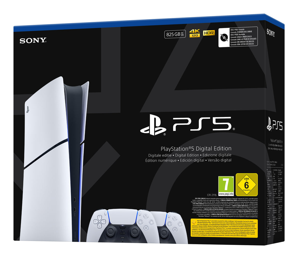 EAN 711719022633 - Sony Playstation 5 Slim Digital 825 GB Wifi Negro, Blanco imagen 2