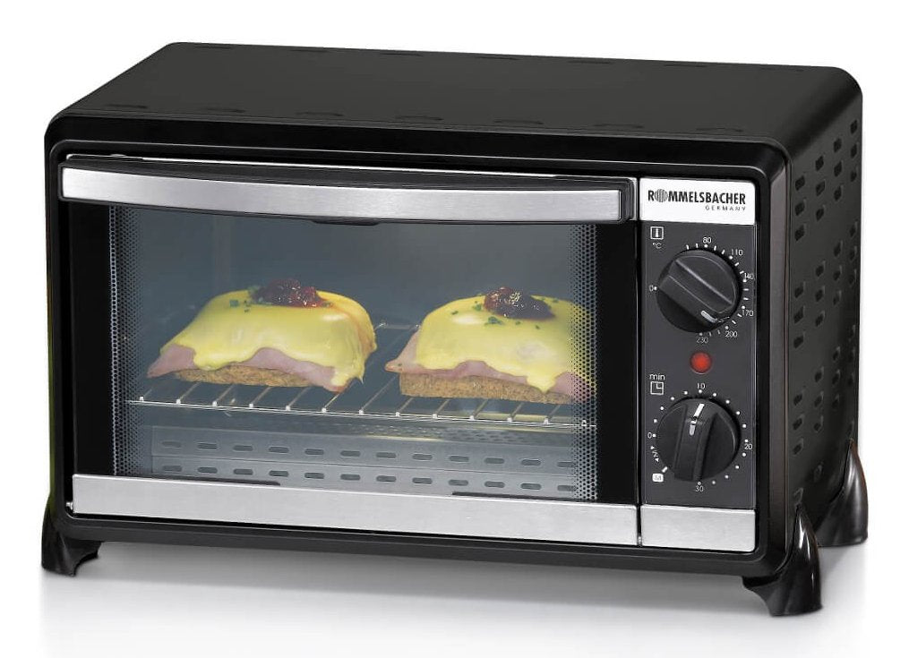 Horno Eléctrico Rommelsbacher Bg950 10 L 950 W Negro, Mini Horno Negro, Horno Eléctrico, 10 L, 950 W, 10 L, 950 W, 80 - 230 °C, Minorista