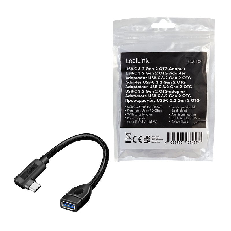 EAN 4052792074574 - LogiLink CU0100 cambiador de género para cable USB Type-C USB Type-A Negro imagen 4