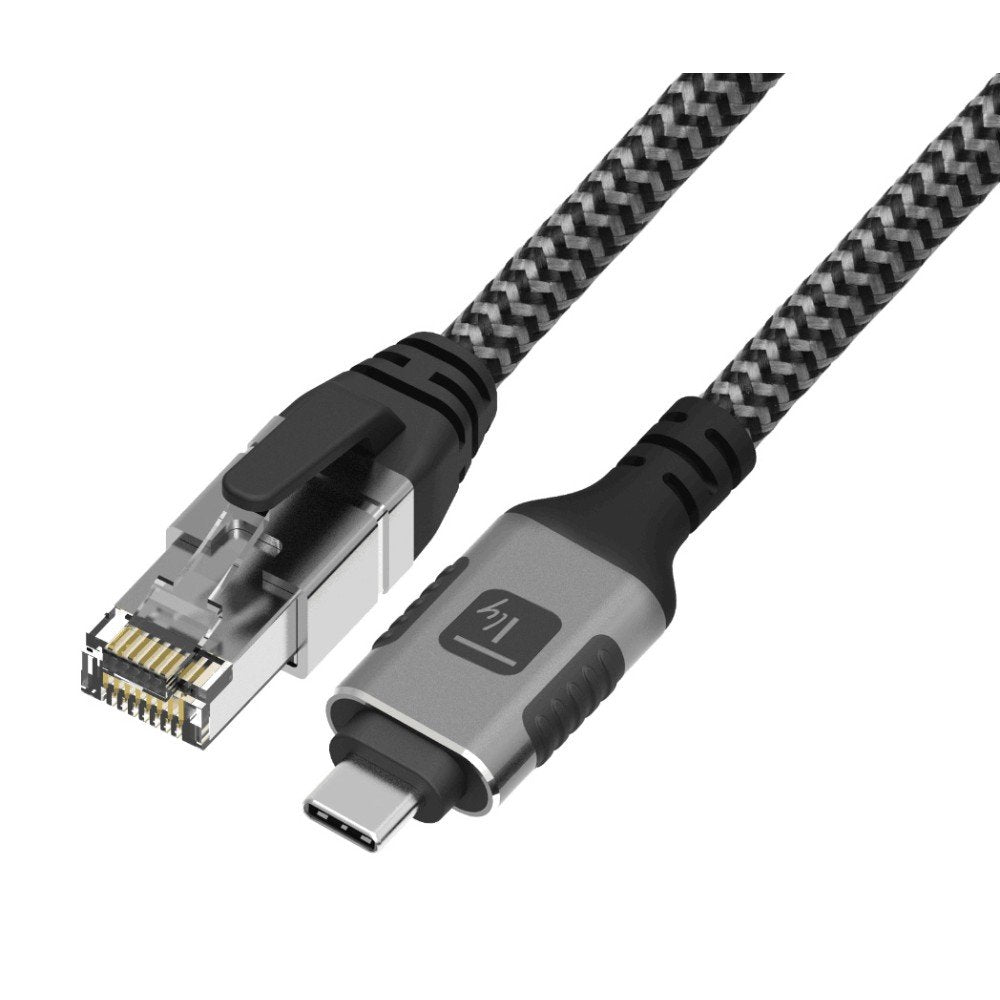 Techly Icoc U3c-Rj45-030 Cable De Red Plata, Negro 3 M Cat6 F/Utp (Ftp)