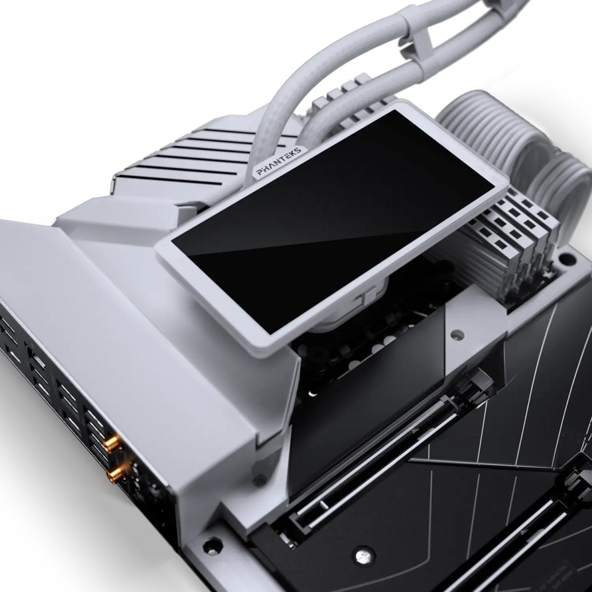 K Phanteks Glacier One 360m25 Lcd Aio-Wasserkühlung, 6-Zoll-Display - 360mm, Weiss