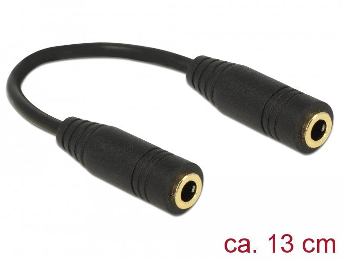 Delock Adaptador De Audio Estéreo Con Conector De 3,5 Mm Hembra 4 Pines 13 Cm