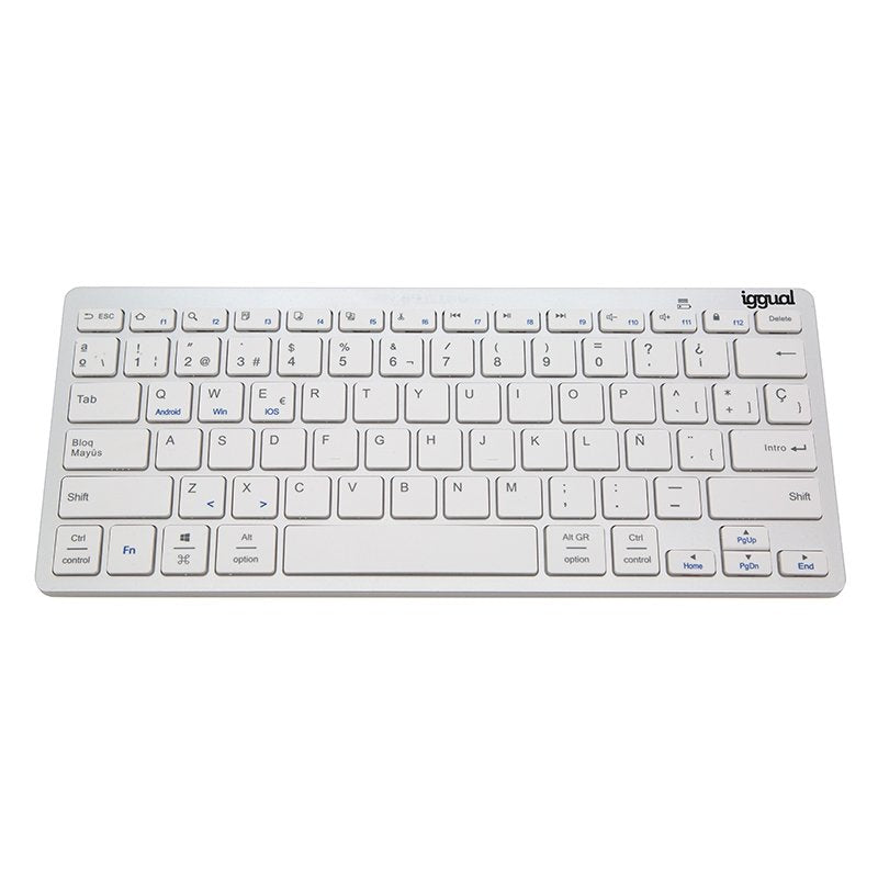 Iggual Teclado Bluetooth Slim Tkl-Bk Plata
