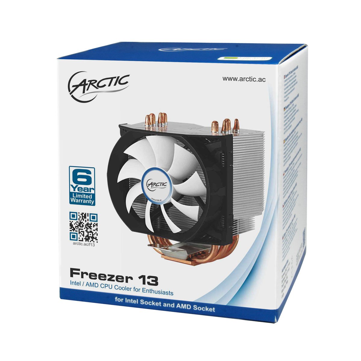 EAN 0872767003781 - ARCTIC Freezer 13 Procesador Enfriador 9,2 cm Aluminio, Negro, Blanco 1 pieza(s) imagen 8