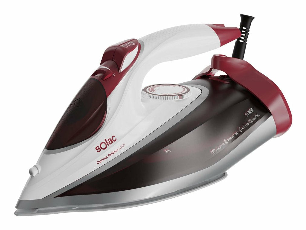 Pae Plancha Pv2040 Solac Optima Relieve 3100w Roja Y Blanca