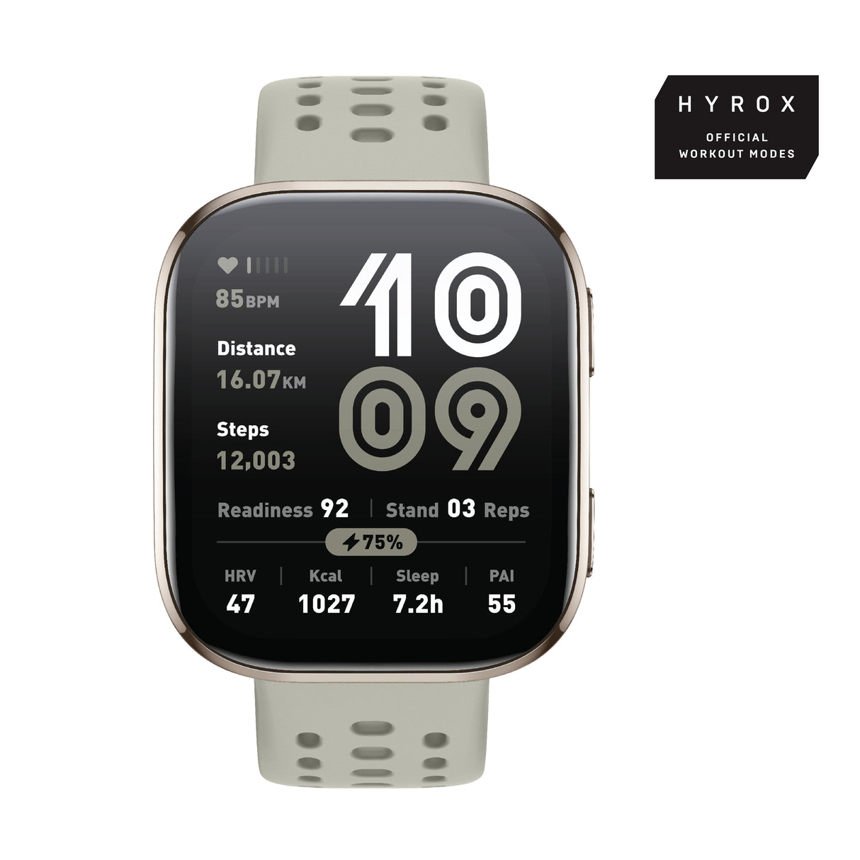 EAN 6970100377996 - Amazfit Bip 6 Stone 5 cm (1.97") AMOLED Digital 390 x 450 Pixeles Pantalla táctil Oro GPS (satélite) imagen 1
