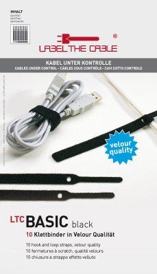 Label-The-Cable Basic, Ltc 1110, Juego De 10 Negro