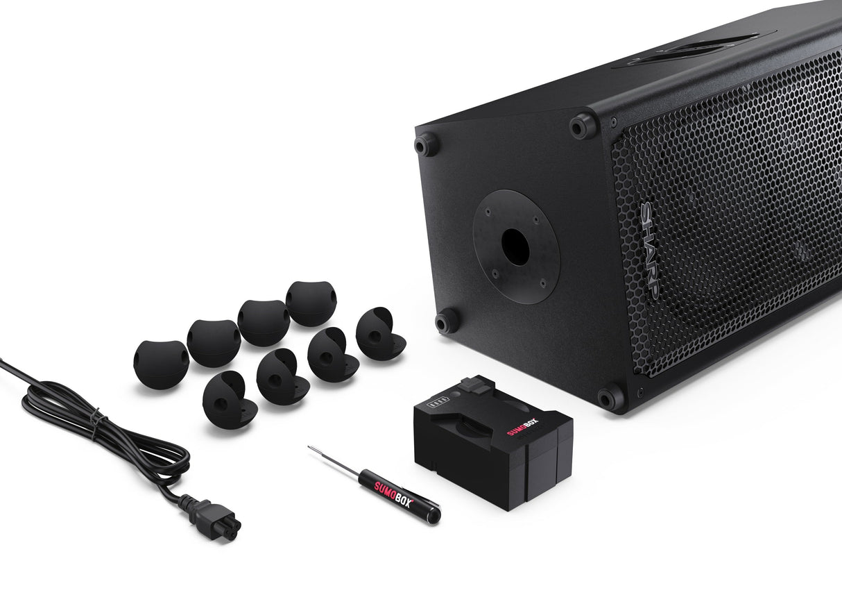 Sharp Cp-Ls100 Altavoz Portatil, 120w Rms / 105db, 10 Horas / 14.8v 5ah , 3 Canales Entrada/ Trs/Xlr (X 2)