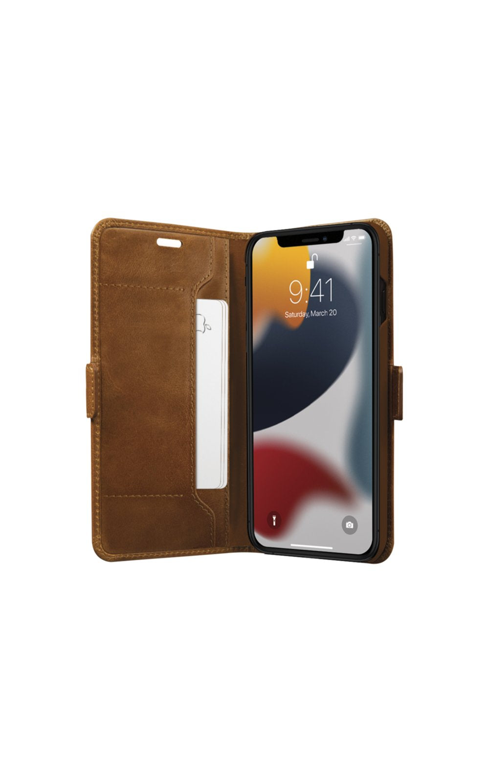 Dbramante1928 Copenhagen Slim - Flip-Hlle Fr Mobiltelefon - Genarbtes Leder - Hellbraun - Fr Apple Iphone 13 Pro Max