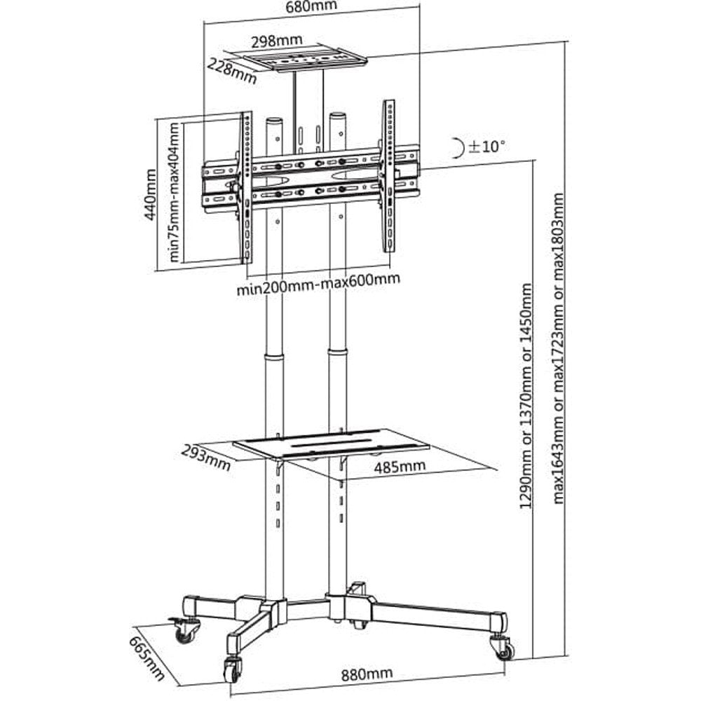 EAN 8051128105643 - Techly ICA-TR16T soporte para pantalla de señalización 177,8 cm (70") Negro imagen 3