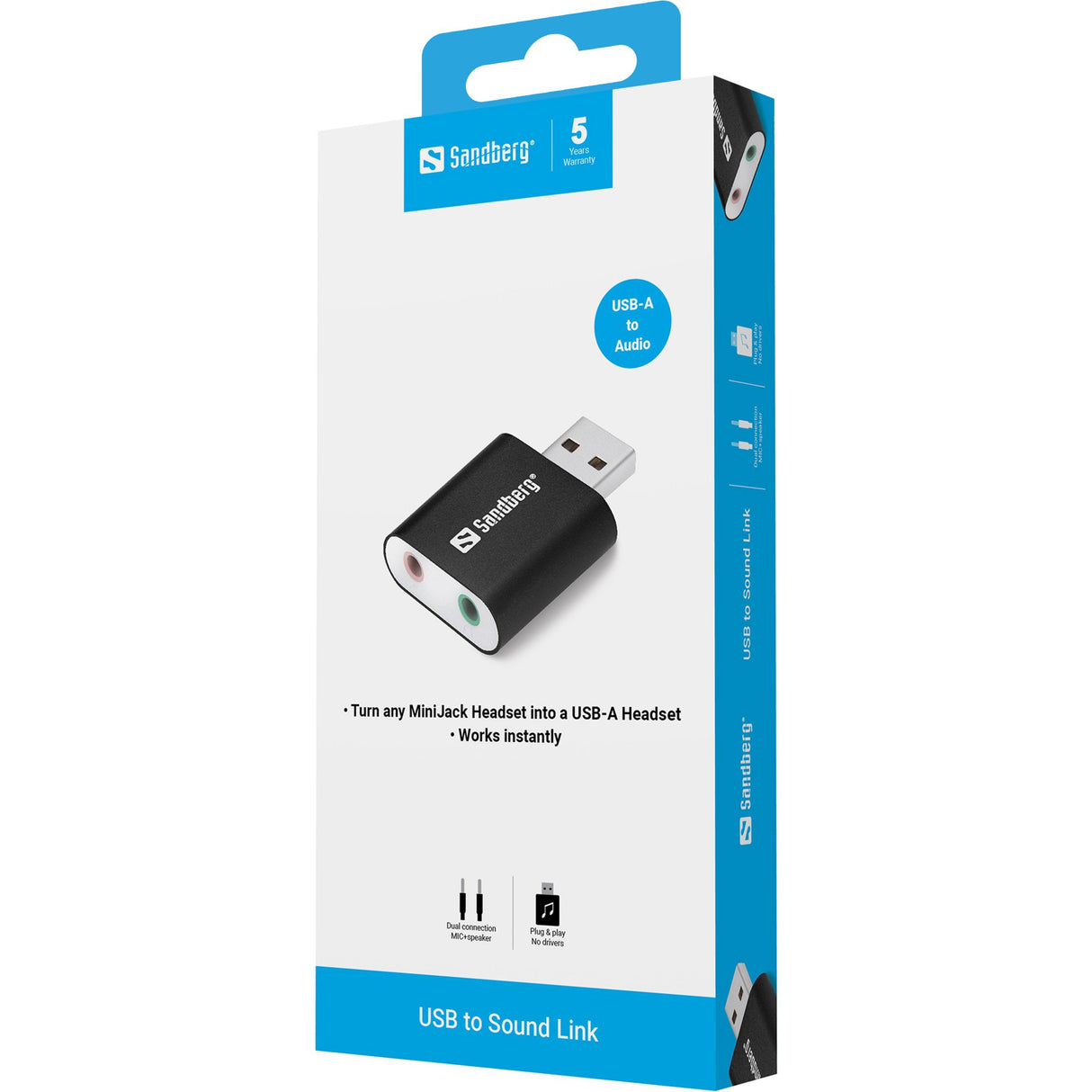 EAN 5705730133336 - Sandberg 133-33 tarjeta de audio 2.0 canales imagen 3