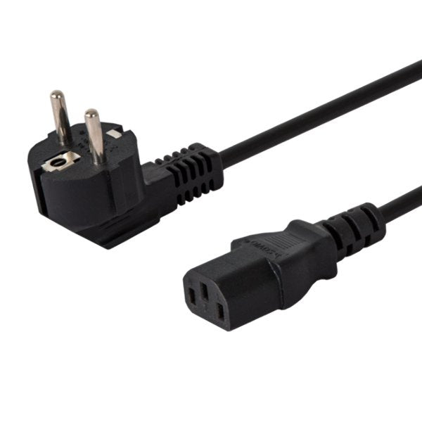 Cable Savio Cl-98 Iec320 C13 - Shuko 1.8 M Negro