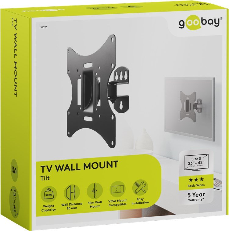 Goobay 51893 Soporte Para Tv 106,7 Cm (42") Negro