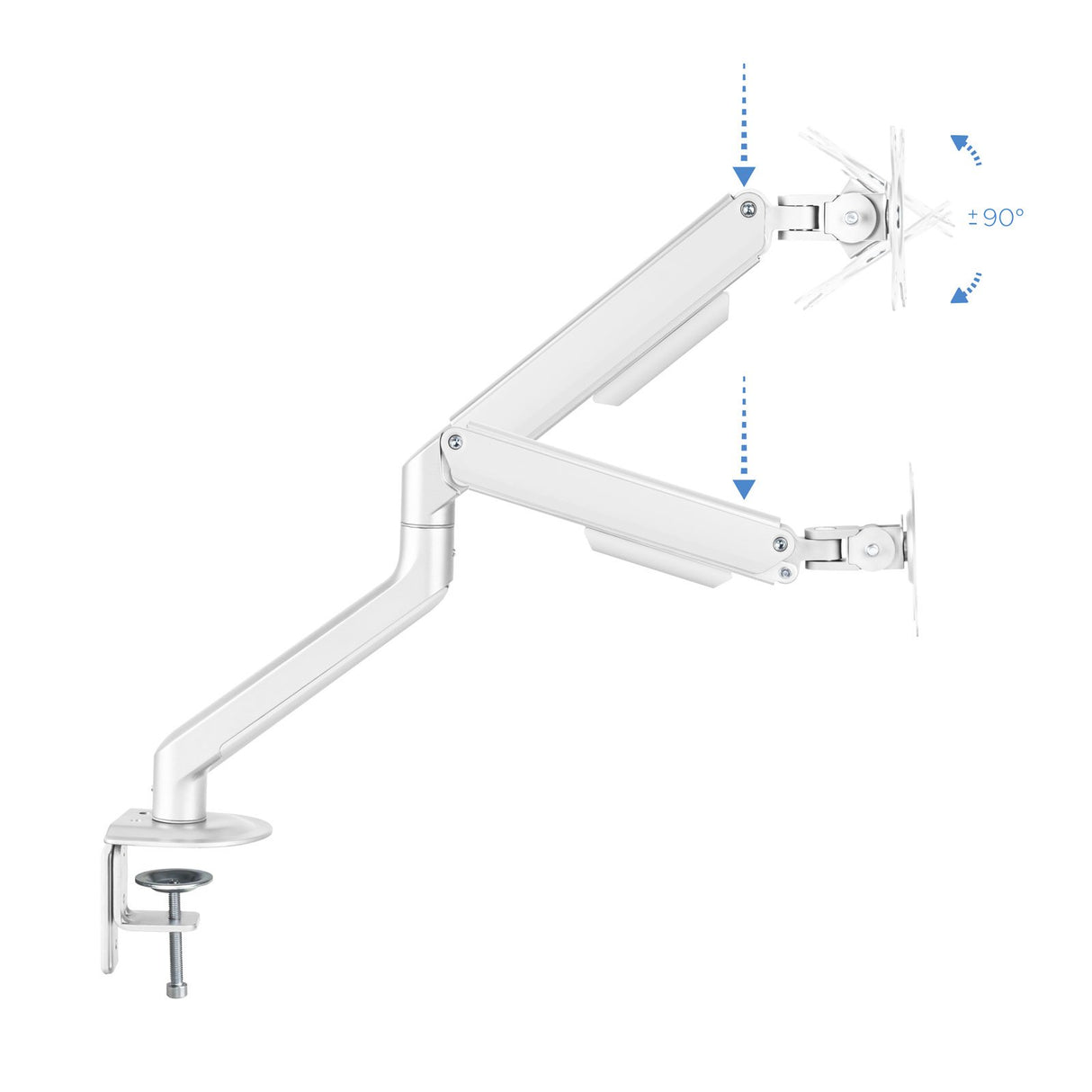 EAN 8433281010673 - TooQ DB4032TNR-W soporte para monitor 81,3 cm (32") Escritorio Blanco imagen 3