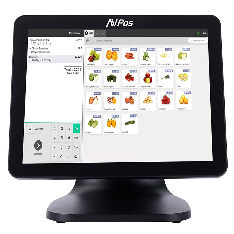 EAN 0619091266686 - AVPos AVP-K5000B-I710-8128 Terminal Punto Venta (TPV) 38,1 cm (15") 1024 x 768 Pixeles Pantalla táctil imagen 1