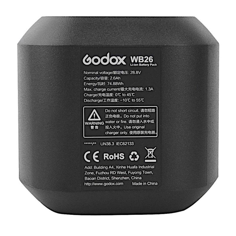 EAN 6952344212486 - Godox WB26 Batería imagen 2