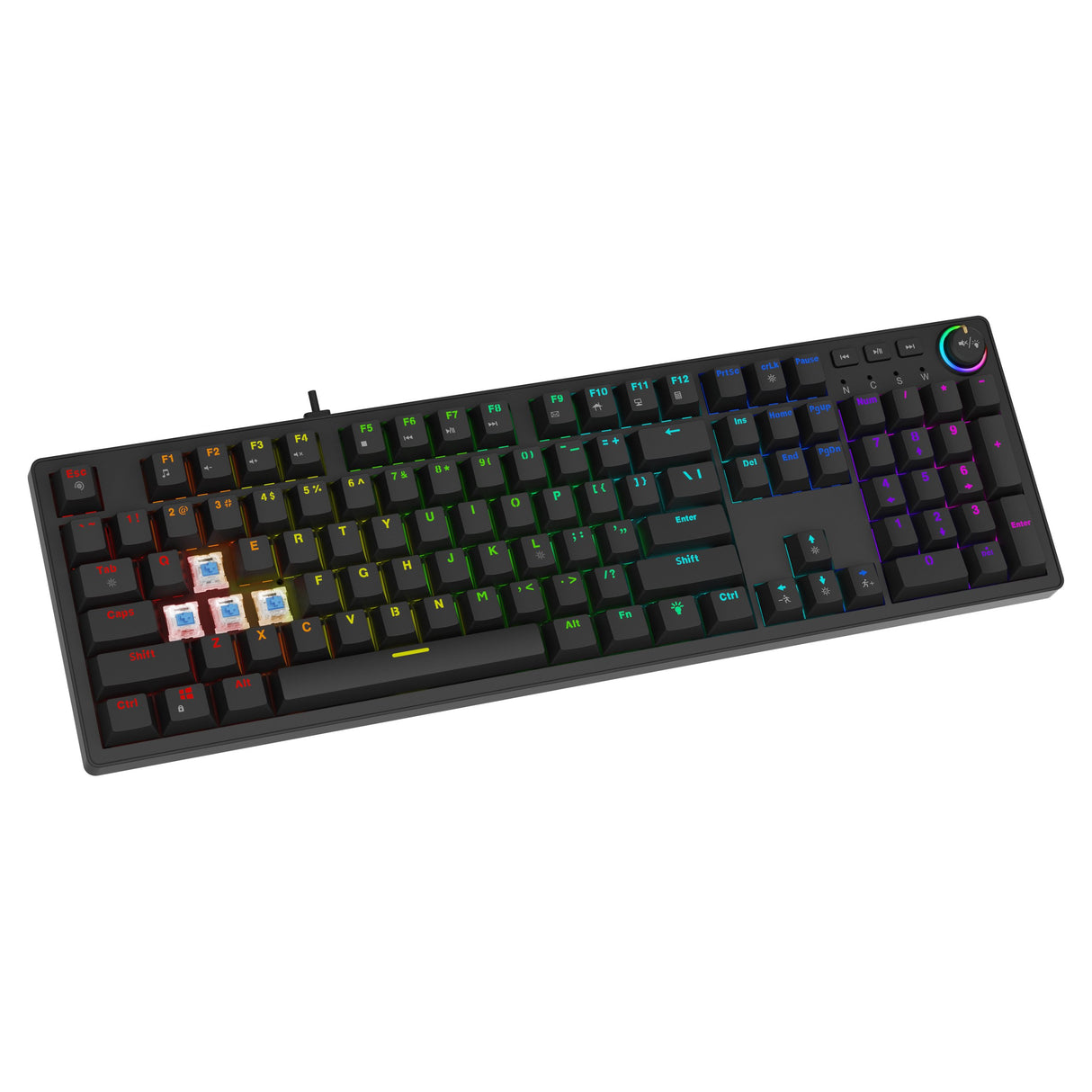 EAN 5901986049531 - Savio STYX Outemu Peach Silent teclado Juego Bluetooth QWERTY Internacional de EE.UU. Negro imagen 6