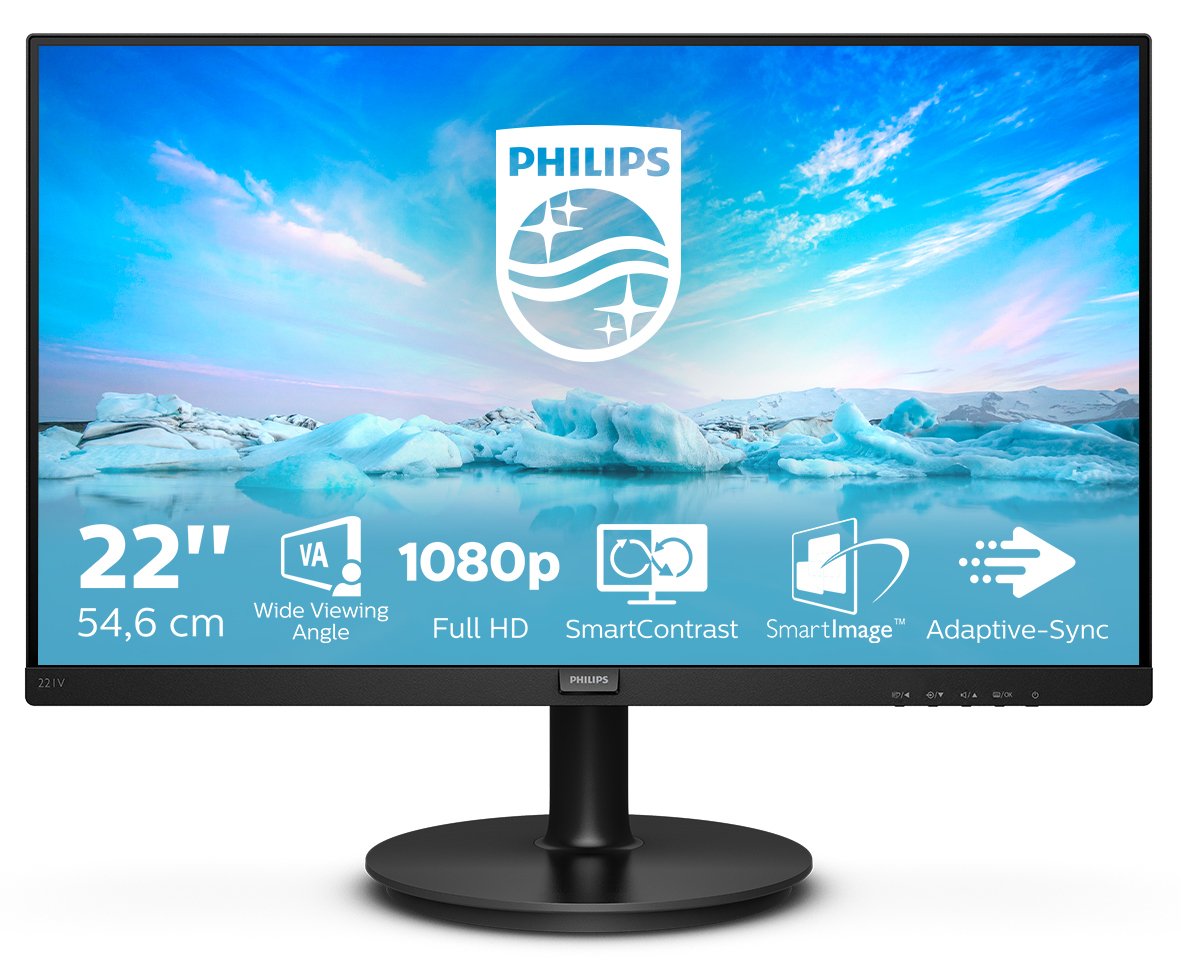 Monitor Philips V-Line 221v8 21.5' Full Hd Negro