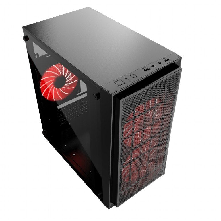 EAN 8716309116664 - Gembird CCC-FORNAX-950R carcasa de ordenador Midi Tower Negro, Rojo imagen 3