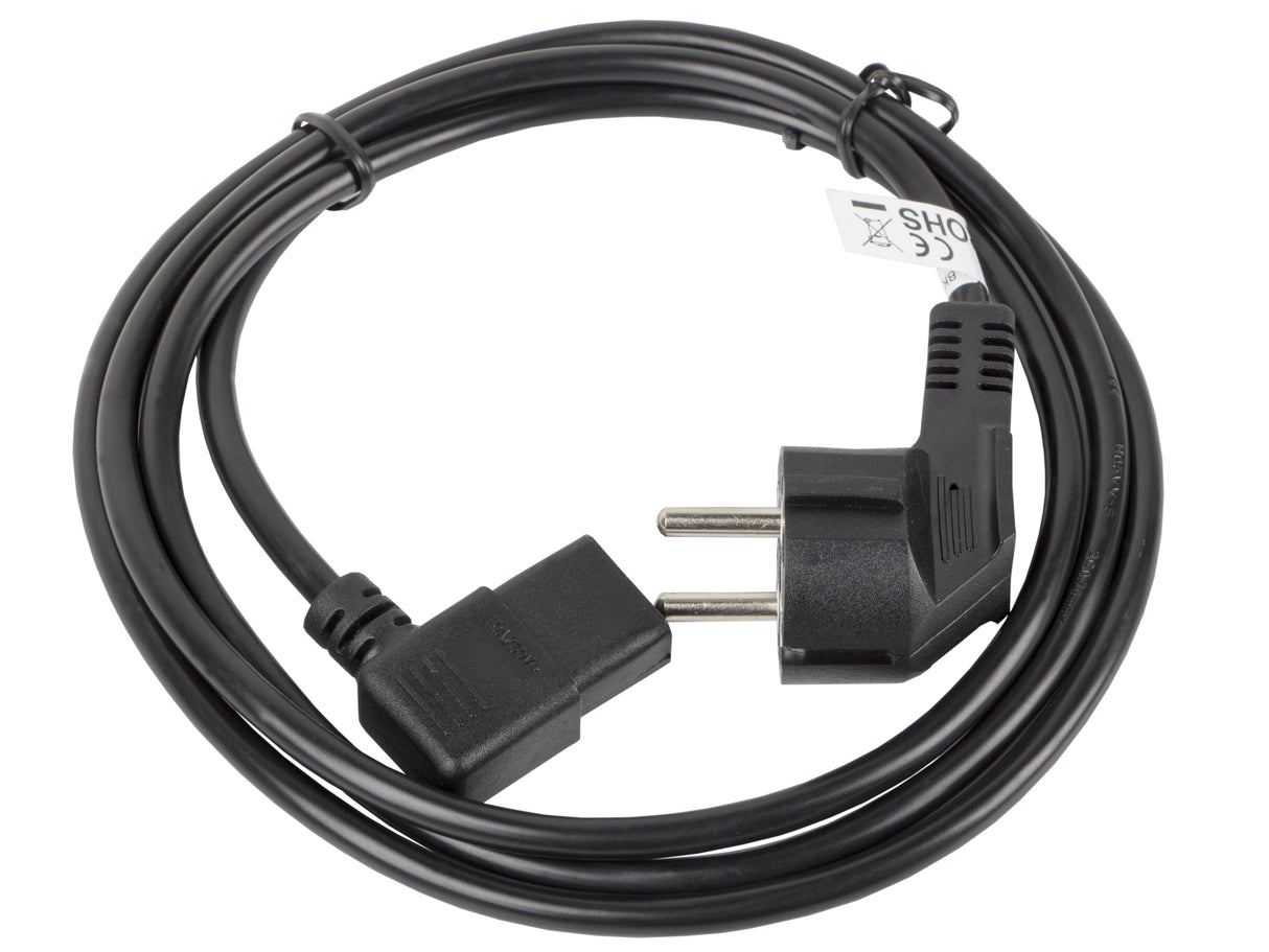 Lanberg Cable De Alimentacion Cee 7 7->Iec 320 C13 3m Angled Right Vde