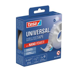 Tesa Doppelseitiges Klebeband Universal 3m 30mm Hochtransp.