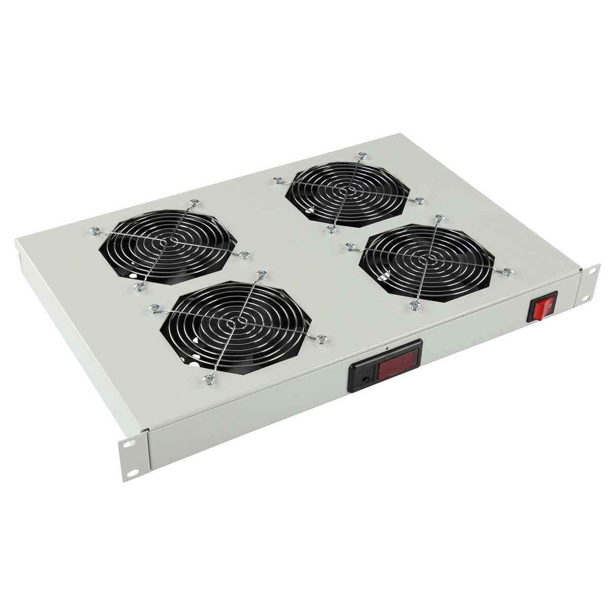 4 Fans, Digital Thermostat Rack Mount Fan Module 1u
